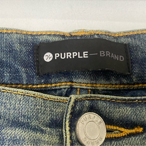 PURPLE BRAND Destroyed Patch Skinny Jean 40 - Picture 6 of 15